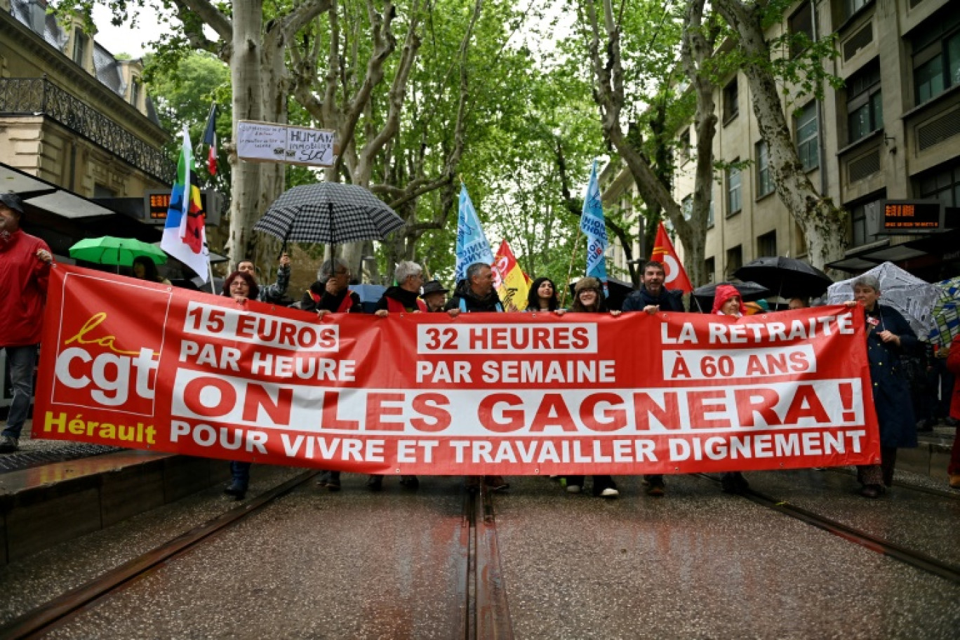 Manifestation le 1er octobre 2024 à Marseille à l'appel de la CGT, la FSU et Solidaires © Miguel MEDINA