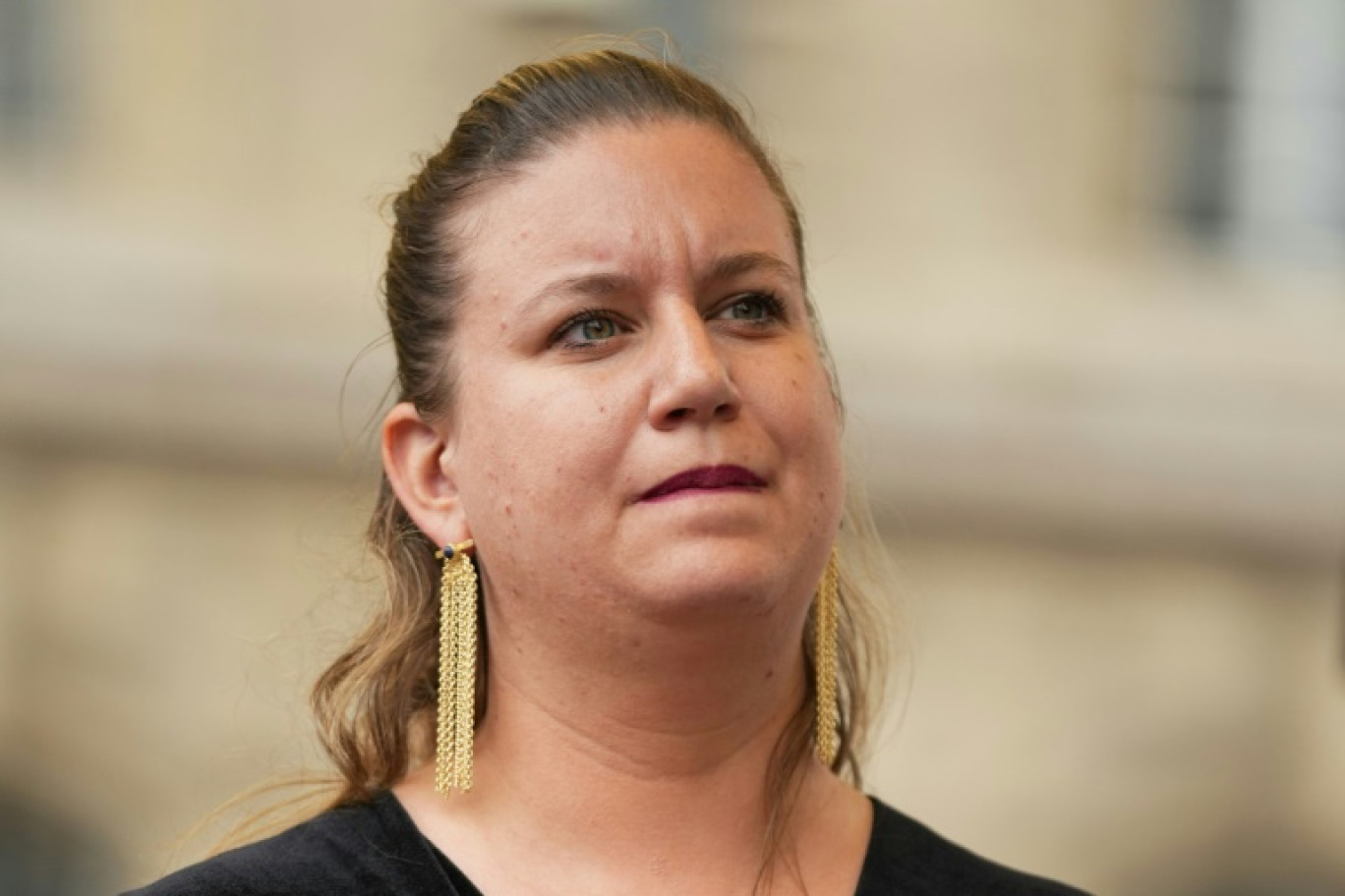 La présidente du groupe LFI à l'Assemblée nationale Mathilde Panot à Paris, le 15 juin 2024 © Zakaria ABDELKAFI