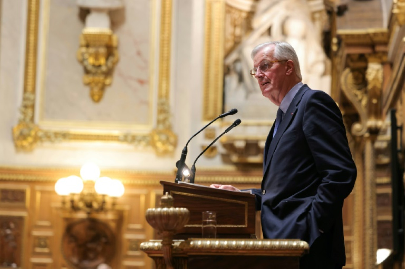 Le Premier ministre Michel Barnier à Paris le 2 octobre 2024 © Thomas SAMSON