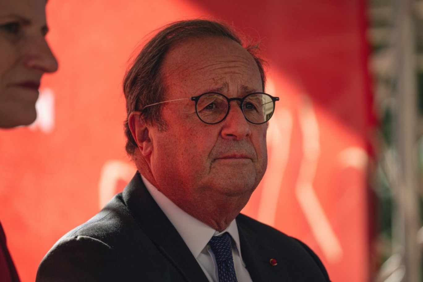 L'ancien président François Hollande aux "Quatrièmes Rencontres de la Gauche" à Bram, dans l'Aude, le 28 septembre 2024 © IDRISS BIGOU-GILLES