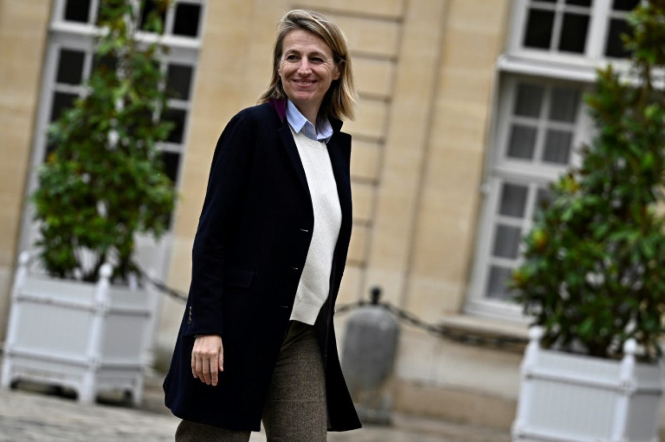 La ministre du Travail Astrid Panosyan-Bouvet à Matignon, à Paris, le 26 septembre 2024 © JULIEN DE ROSA