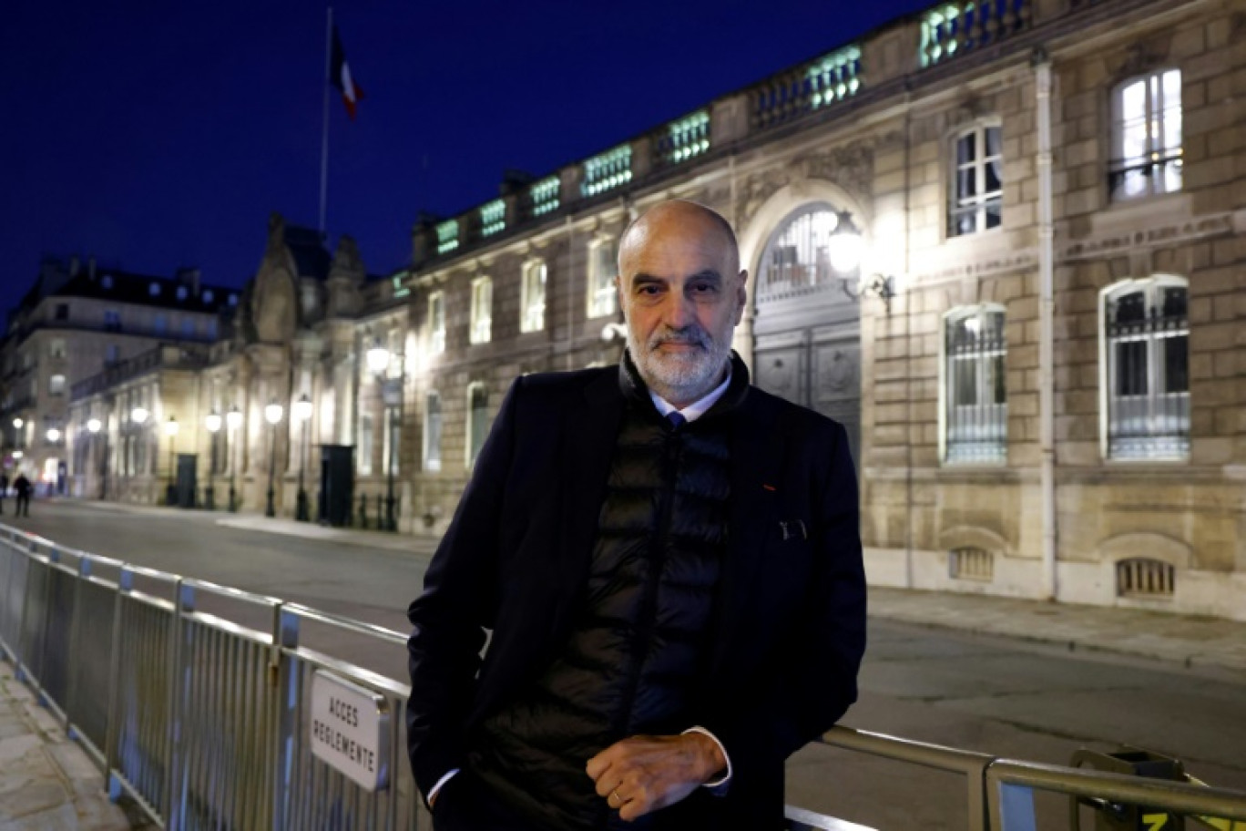 Le directeur du Groupe de sécurité de la présidence de la République (GSPR) Georges Salinas lors d'une séance photo à Paris, le 3 octobre 2024 © Ludovic MARIN