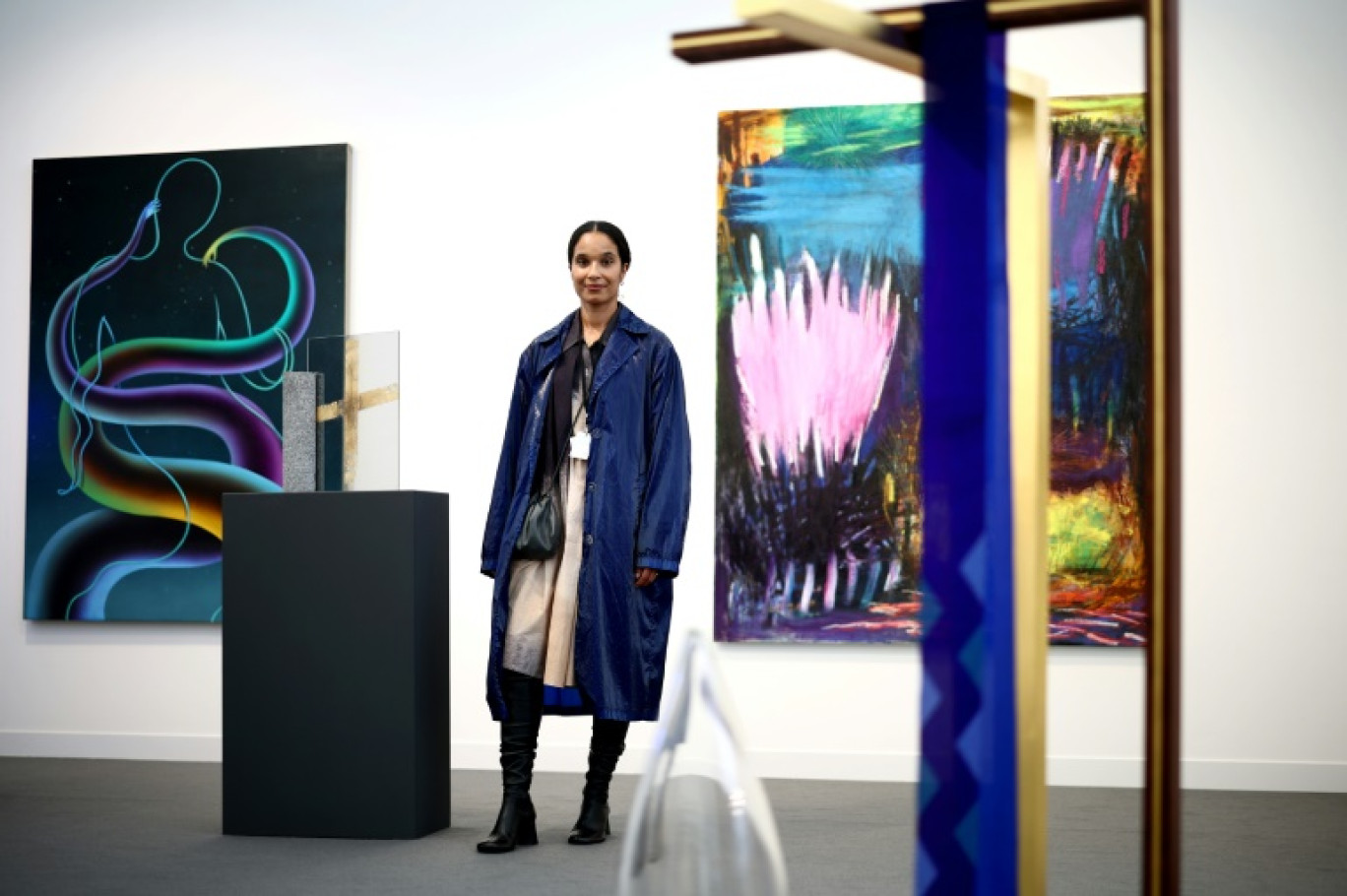 La directrice de la foire d'art contemporain Frieze London Eva Langret pose le 9 octobre 2024 à Regents' Park. © HENRY NICHOLLS