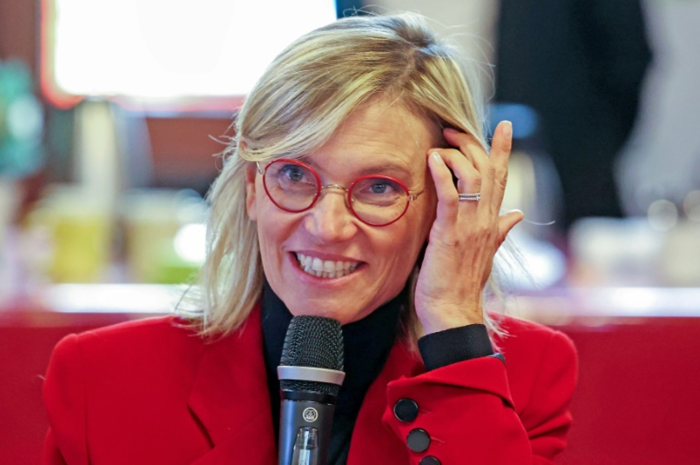 La ministre de la Transition écologique et de l'Energie Agnès Pannier-Runacher, lors d'un déplacement à Arques, dans le Pas-de-Calais, le 25 septembre 2024 © FRANCOIS LO PRESTI