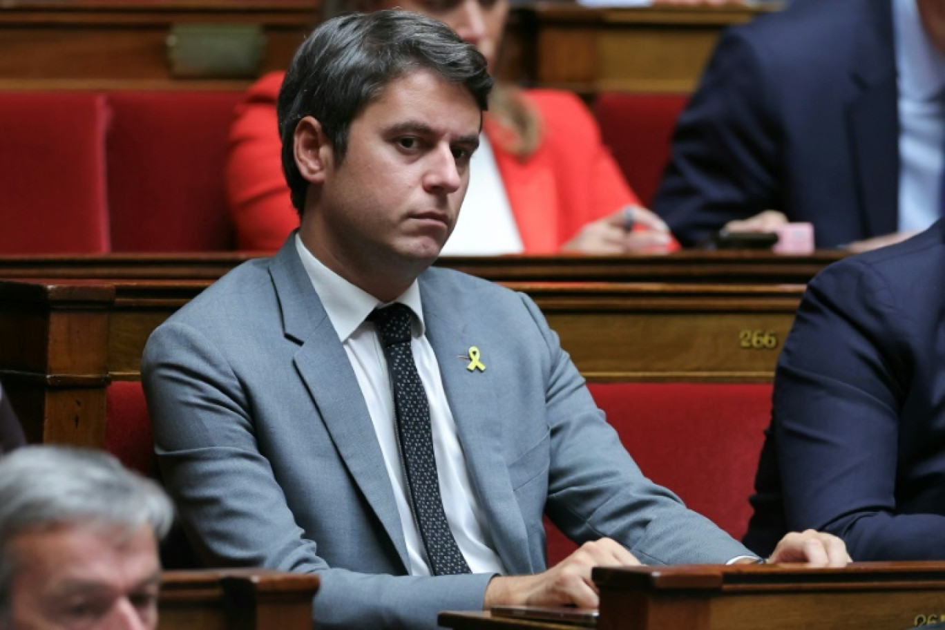 Le président du groupe Ensemble Pour la République Gabriel Attal le 8 octobre 2024 à l'Assemblée nationale à Paris © Thomas SAMSON