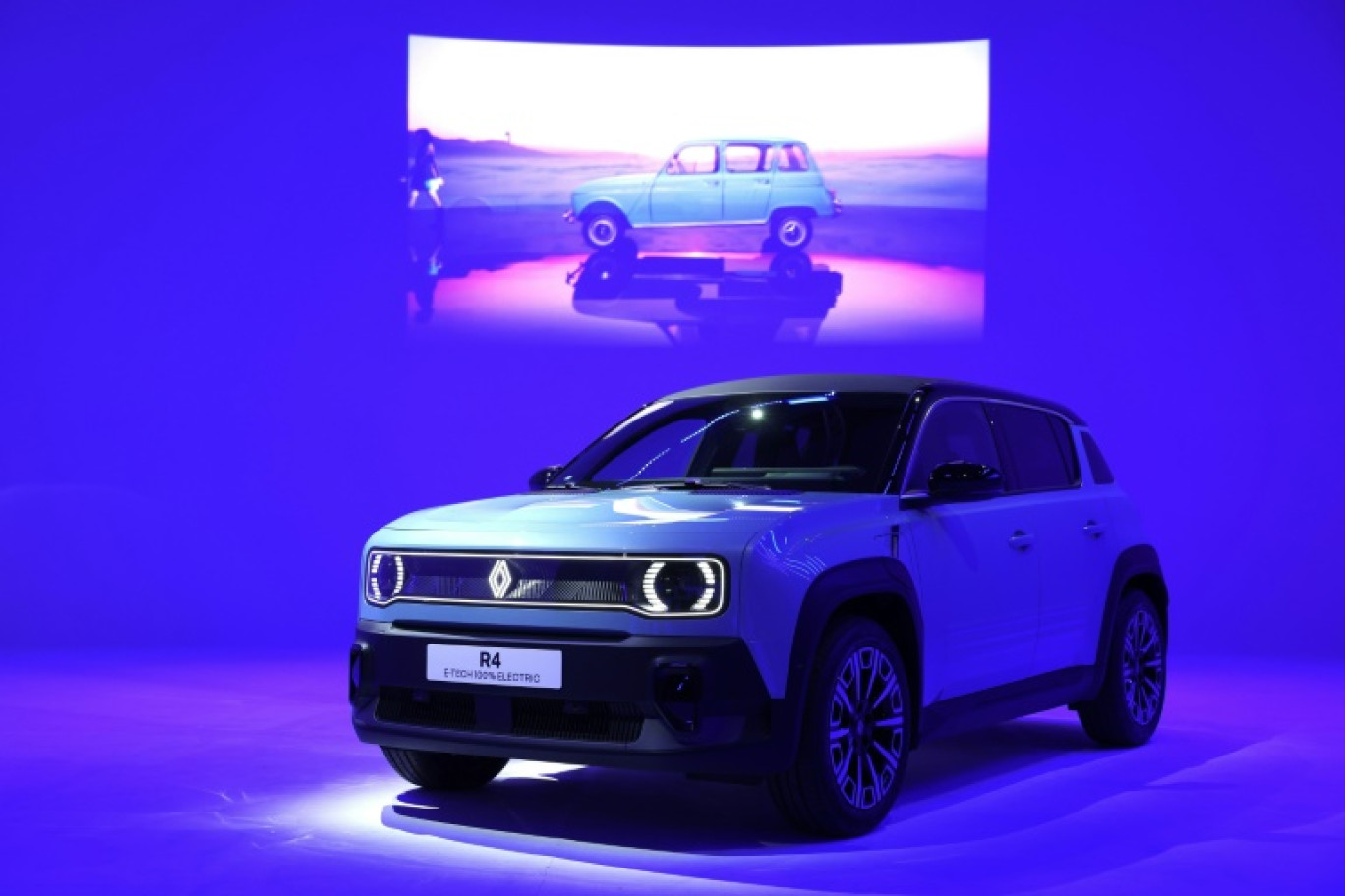 La nouvelle 4L électrique de Renault présentée en avant-première à la presse, le 7 octobre 2024 Ivry-sur-Seine, dans le Val-de-Marne © Thomas SAMSON