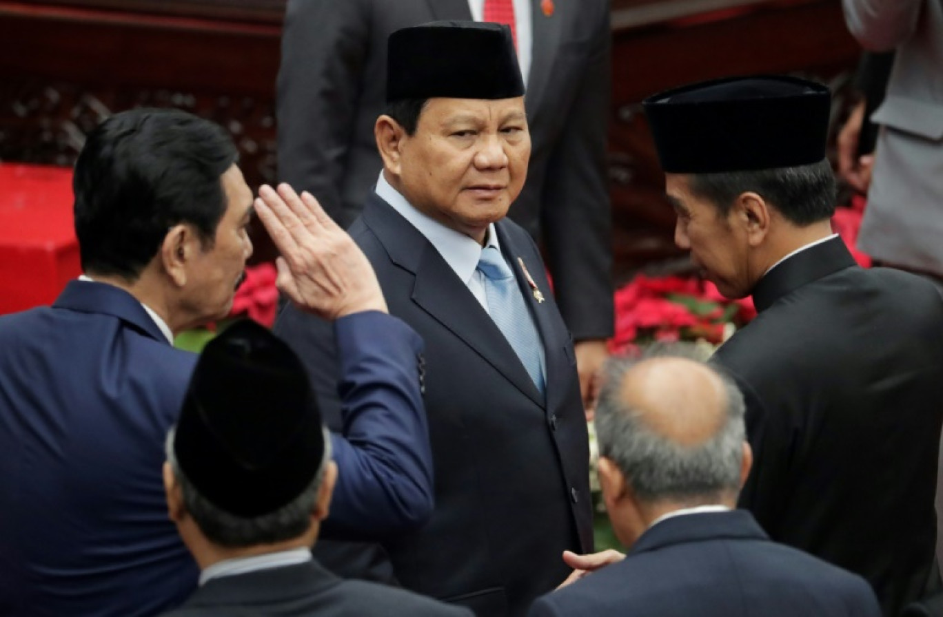 Le nouveau président indonésien Prabowo Subianto, le 16 août 2024 au Parlement à Jakarta © Bagus INDAHONO