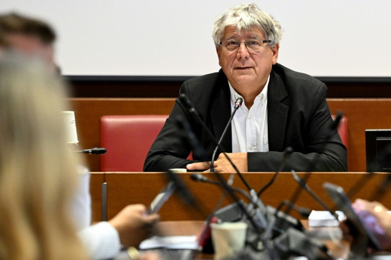 Le député LFI Eric Coquerel, président de la commission des Finances, le 16 octobre 2024 à l'Assemblée nationale à Paris lors d'une réunion de la commission © Bertrand GUAY