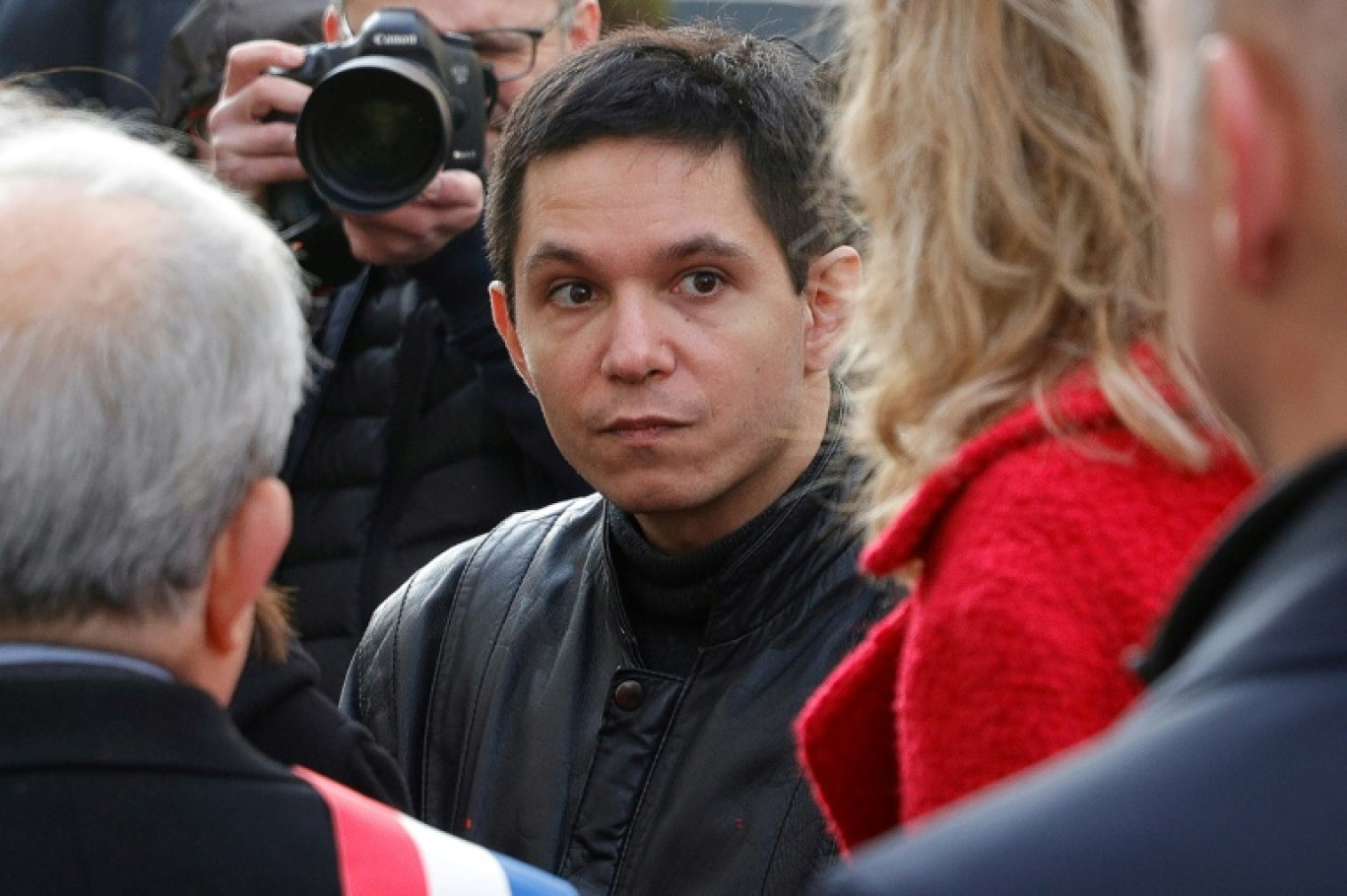 Simon Fieschi, lors d'une cérémonie organisée le 7 janvier 2023 à Paris pour le 8e anniversaire de l'attentat contre Charlie Hebdo © Geoffroy Van der Hasselt