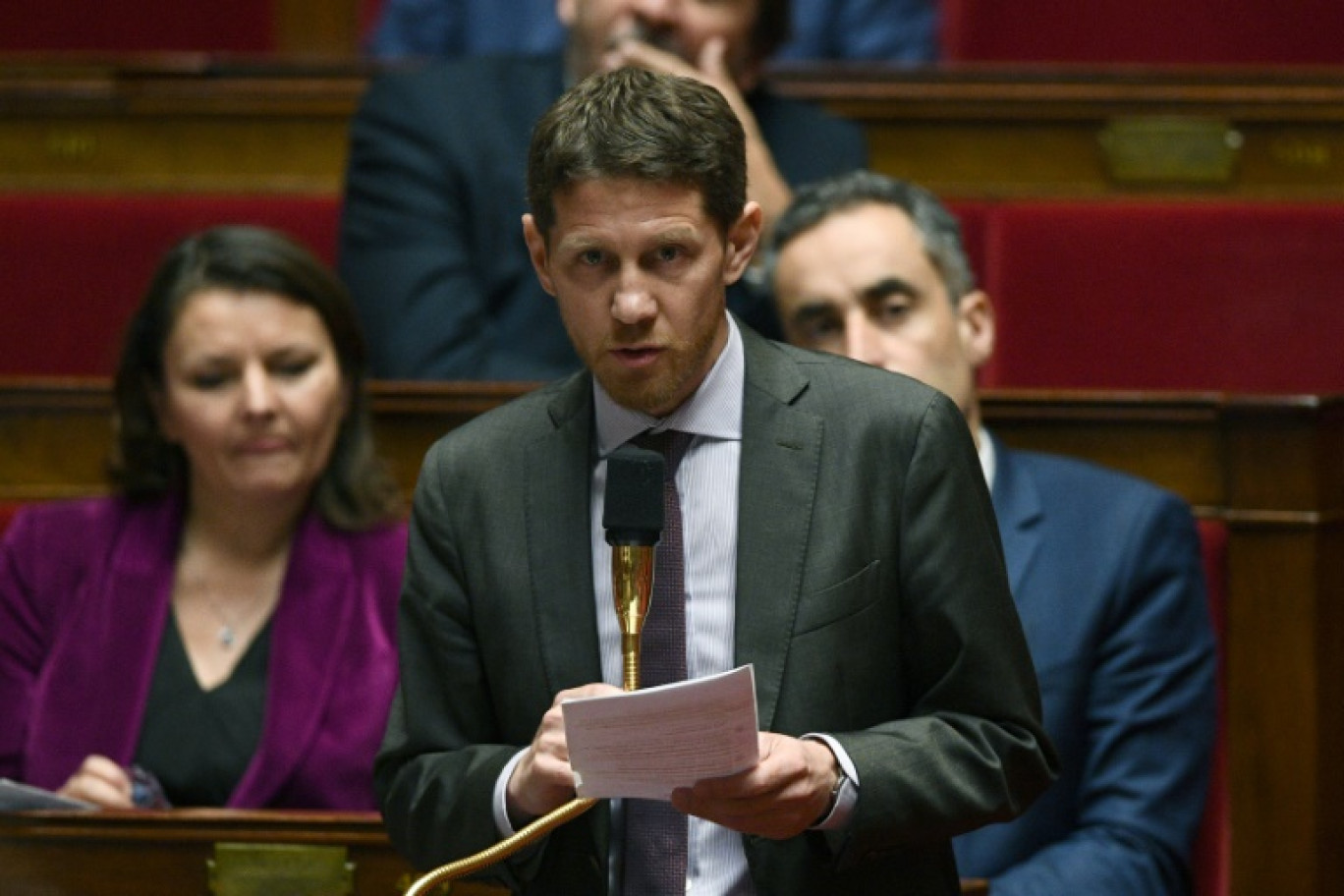 Le député écologiste Jérémie Iordanoff, membre de la coalition de gauche NUPES, à l'Assemblée nationale, le 15 novembre 2022 à Paris © Christophe ARCHAMBAULT