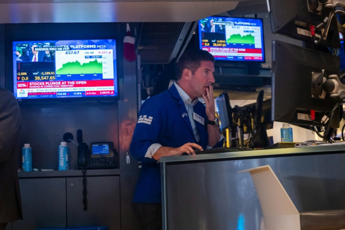 Un opérateur du New York Stock Exchange © SPENCER PLATT