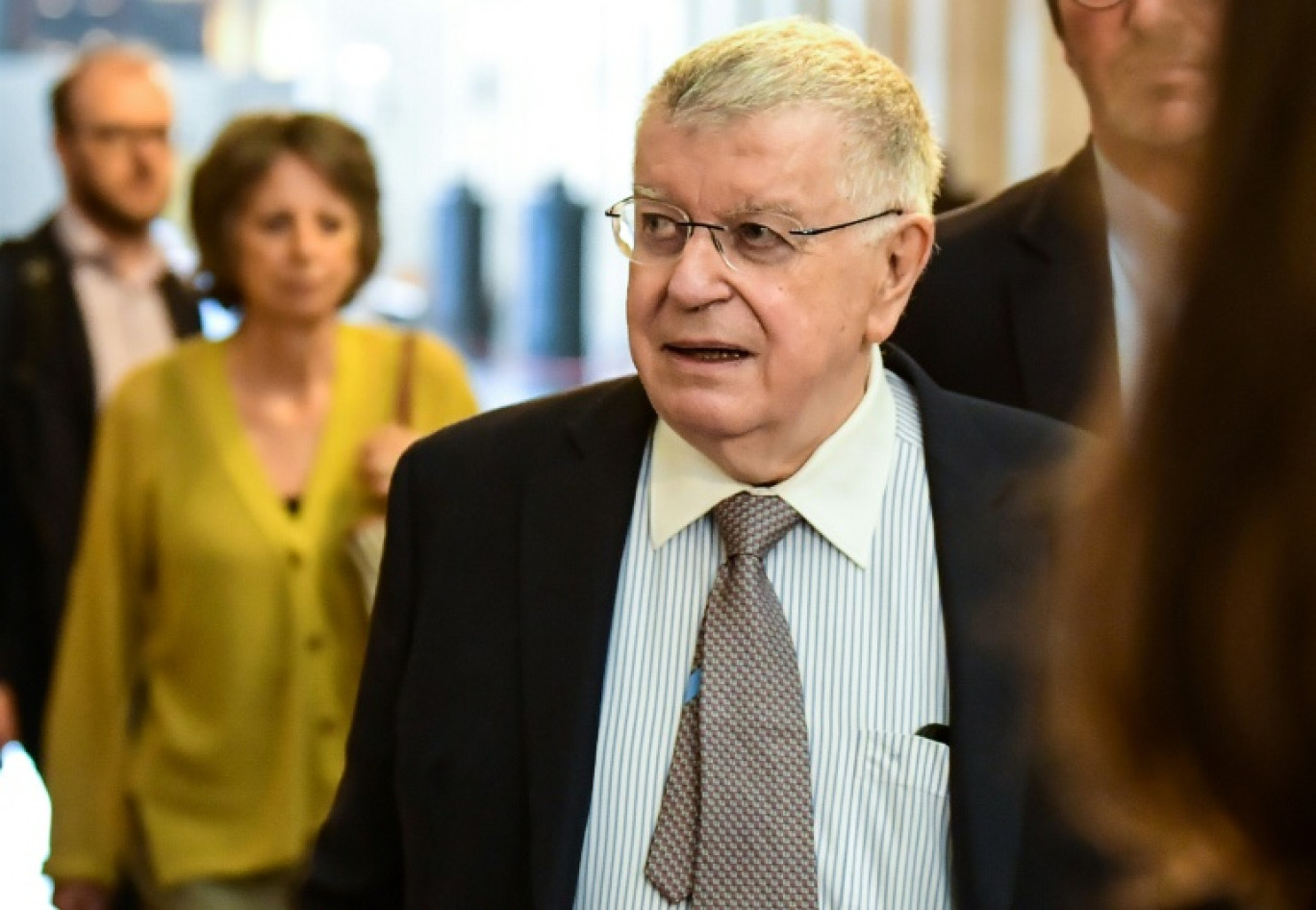 Didier Lombard, ex-PDG de France Télécom, arrive au tribunal à Paris, le 11 mai 2022 © BERTRAND GUAY