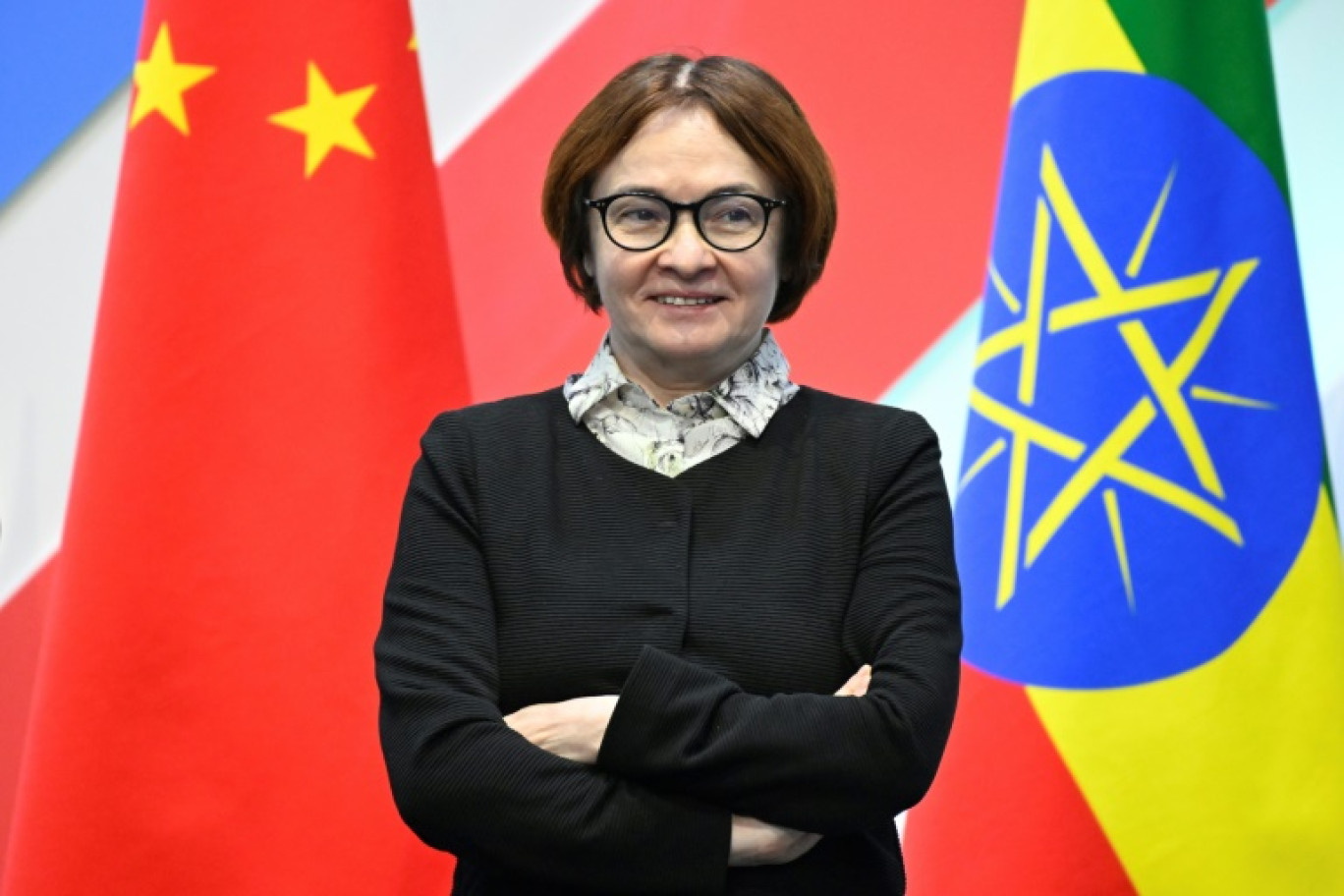 La directrice de la Banque centrale de Russie, Elvira Nabioullina, lors du sommet des Brics, le 23 octobre 2024 à Kazan © Alexander NEMENOV