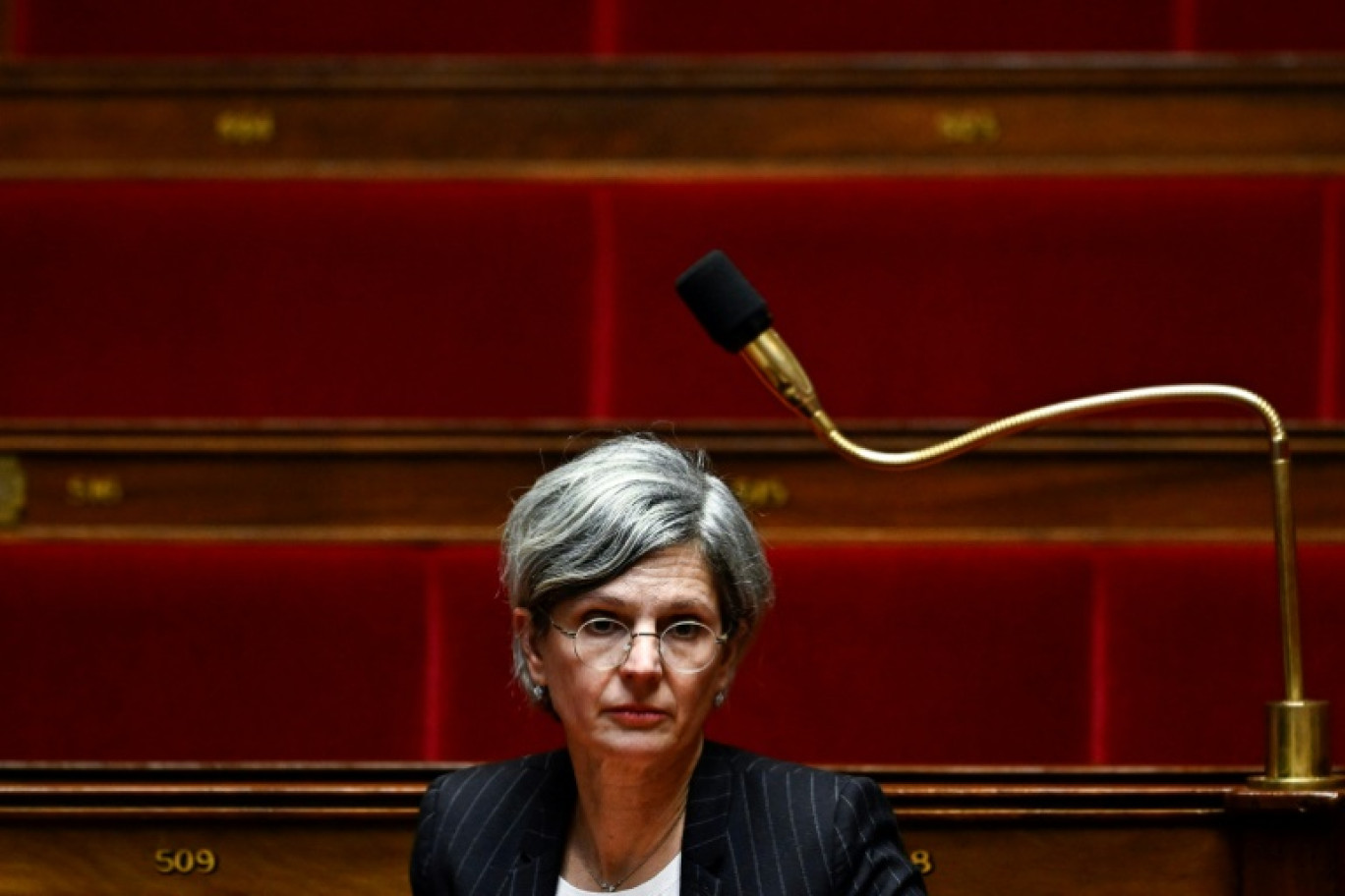 La députée écologiste Sandrine Rousseau le 24 octobre 2024, à l'Assemblée nationale, à Paris © JULIEN DE ROSA