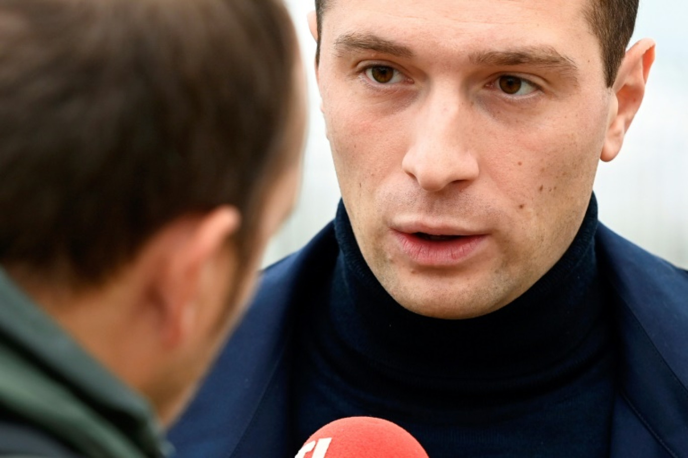 Le président du RN Jordan Bardella à Poussay, dans les Vosges, le 19 octobre 2024 © Jean-Christophe VERHAEGEN