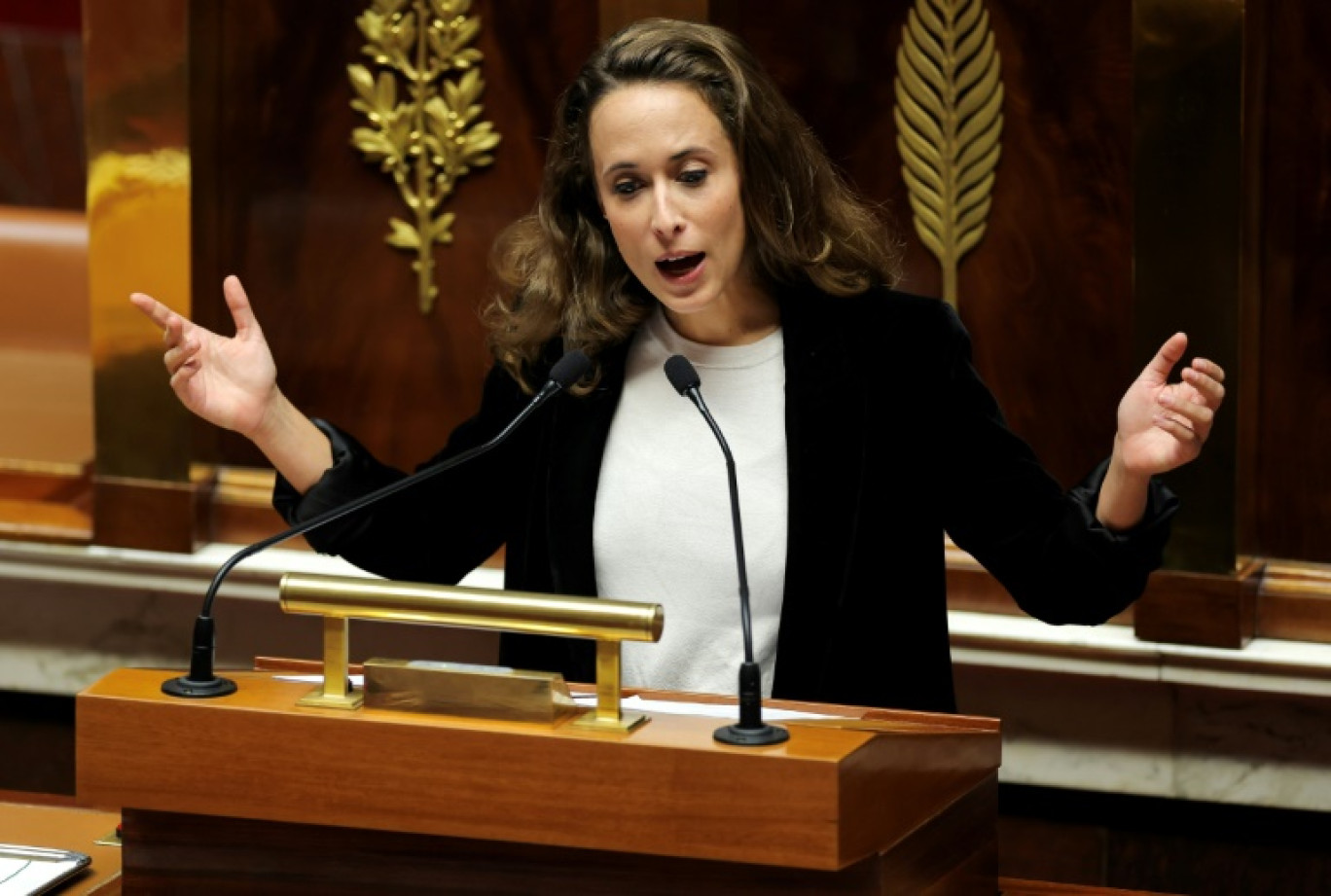 Clémence Guetté à l'Assemblée le 8 octobre 2024 © Thomas SAMSON