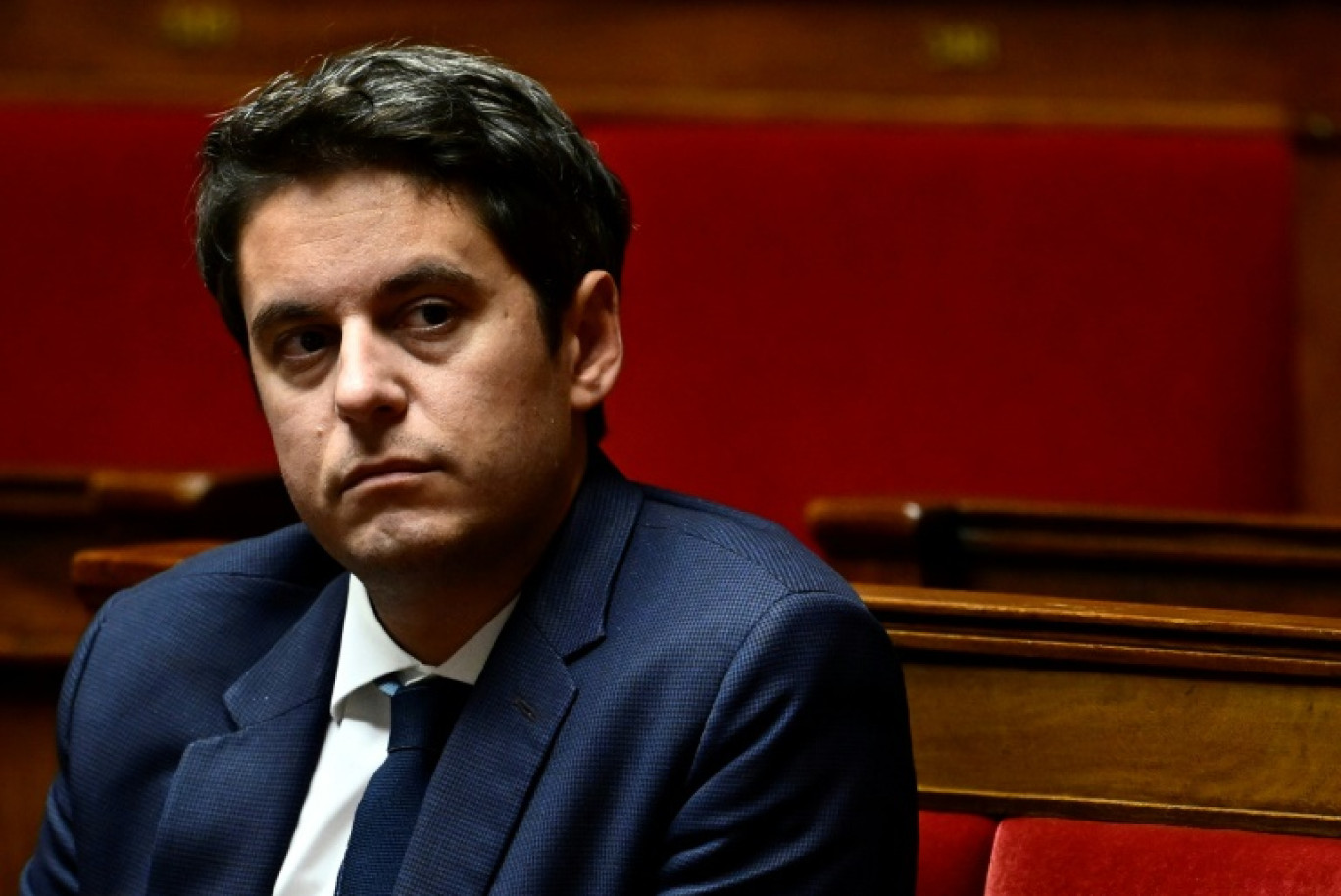 Le député Ensemble pour la République et ancien Premier ministre, Gabriel Attal, lors d'une séance de débat sur le projet de loi de finances 2025 à l'Assemblée nationale, le 23 octobre 2024 à Paris © JULIEN DE ROSA