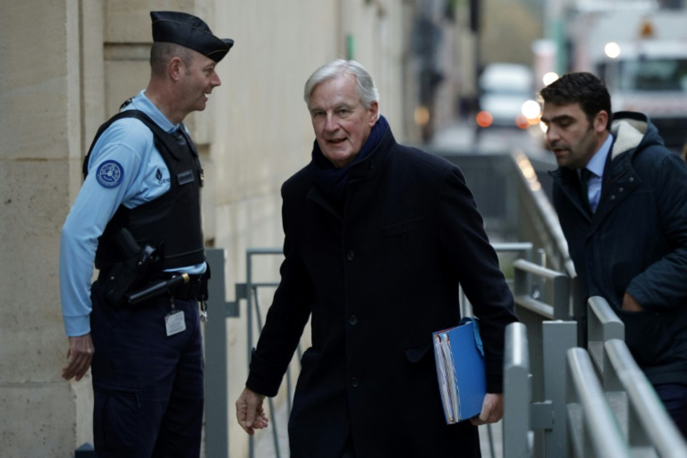 Le Premier ministre Michel Barnier à Matignon, à Paris, le 29 octobre 2024 © GEOFFROY VAN DER HASSELT