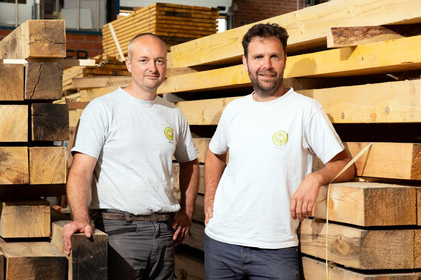 Hans Février et Jean-Yves Coulin, associés de Hans Février Construction Bois à Nogent-l’Artaud.