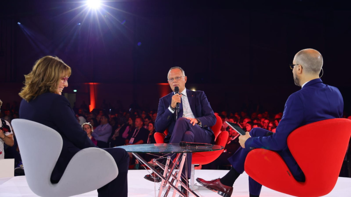 Édouard Philippe et Cécile de Saint Michel ont tenu la plénière d'ouverture du congrès des experts-comptables au Parc Chanot, à Marseille.