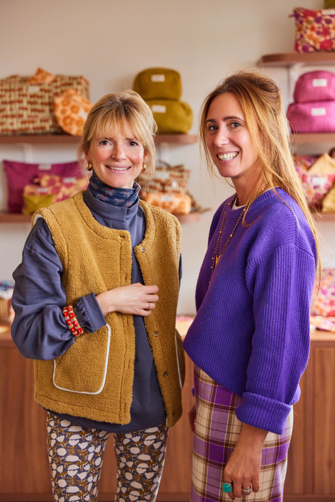 Clémentine Deroubaix et Clémence Wattinne, dirigeantes d'Apaches Collections. © Lena Heleta