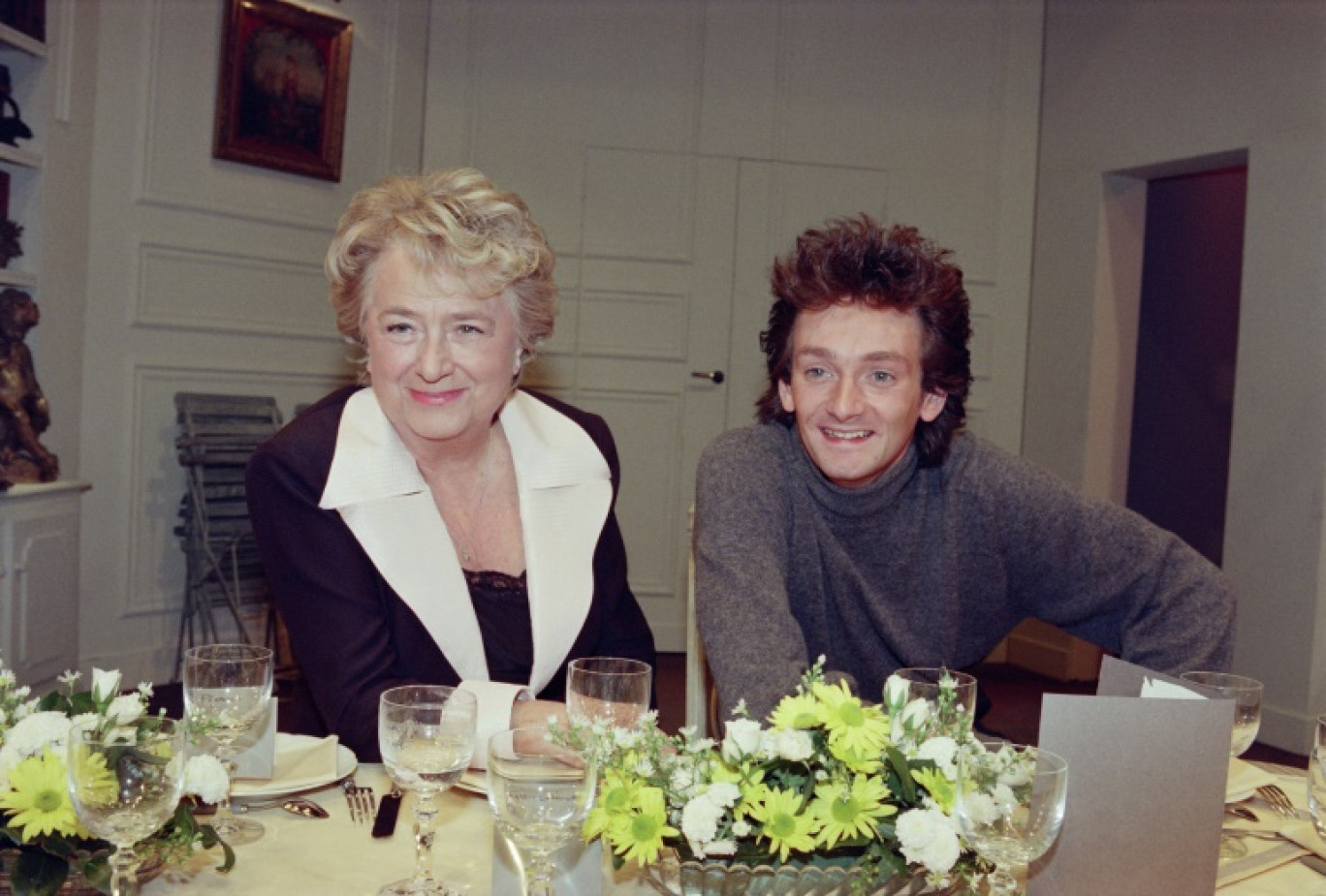 Jacqueline Maillan et Pierre Palmade à la Comédie des Champs Elysées, le 16 décembre 1991 à Paris © François-Xavier MARIT