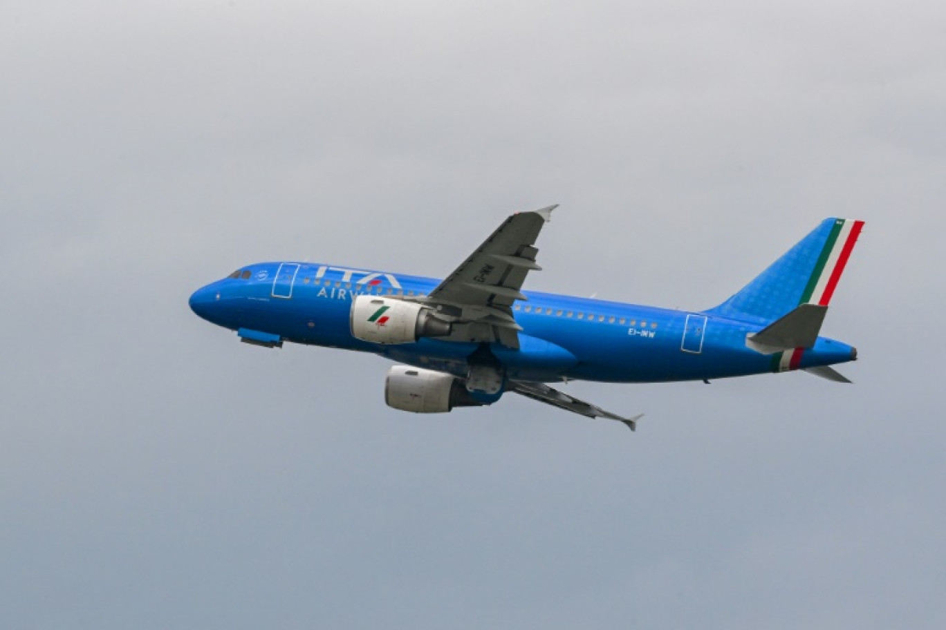 L'avion de la compagnie ITA à son décollage de l'aéroport de Rome Fiumicino, le 3 novembre 2022 © Andreas SOLARO