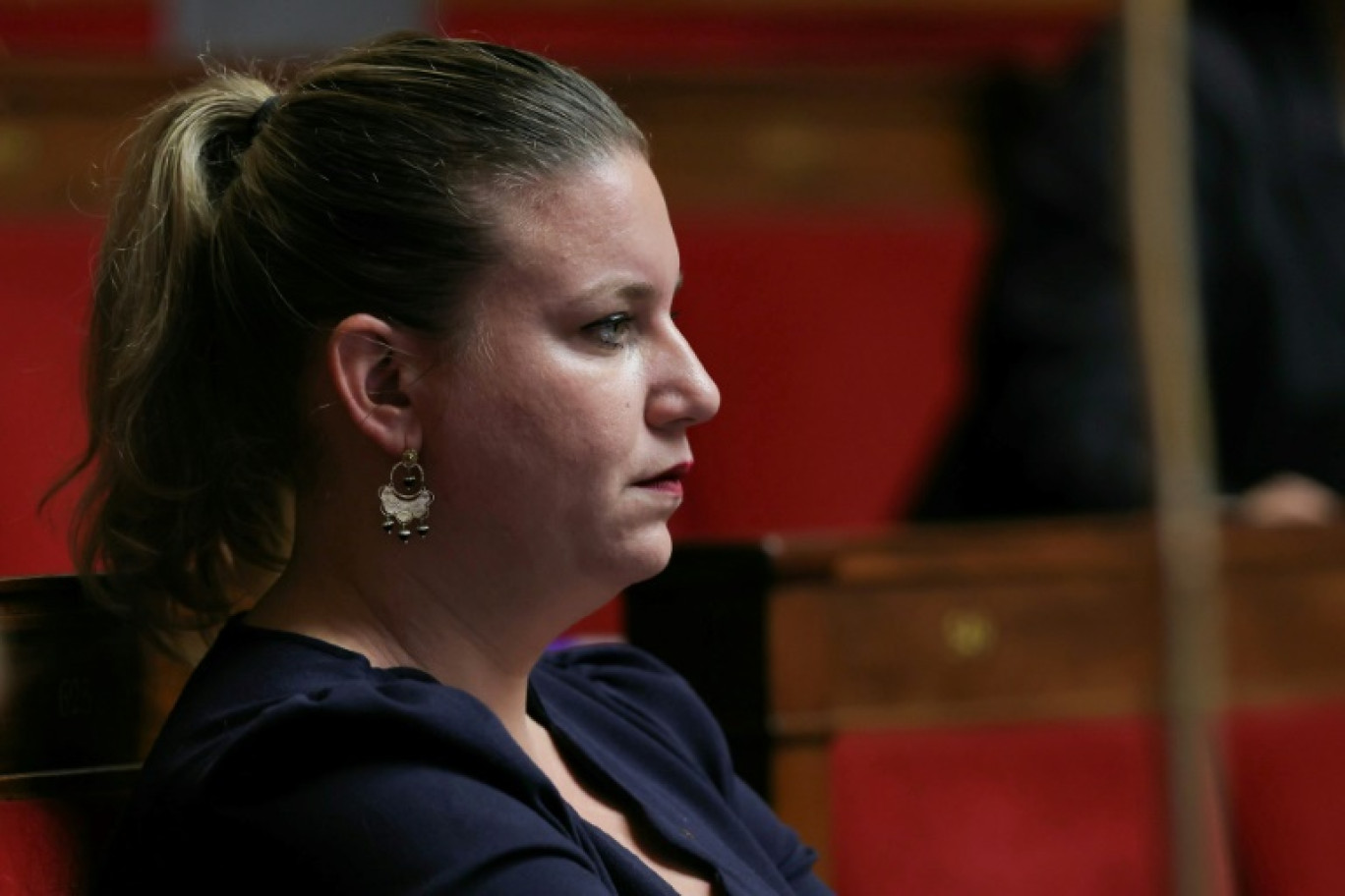 La cheffe du groupe des députés La France insoumise (LFI) Mathilde Panot à l'Assemblée nationale à Paris le 5 novembre 2024 © Thomas SAMSON