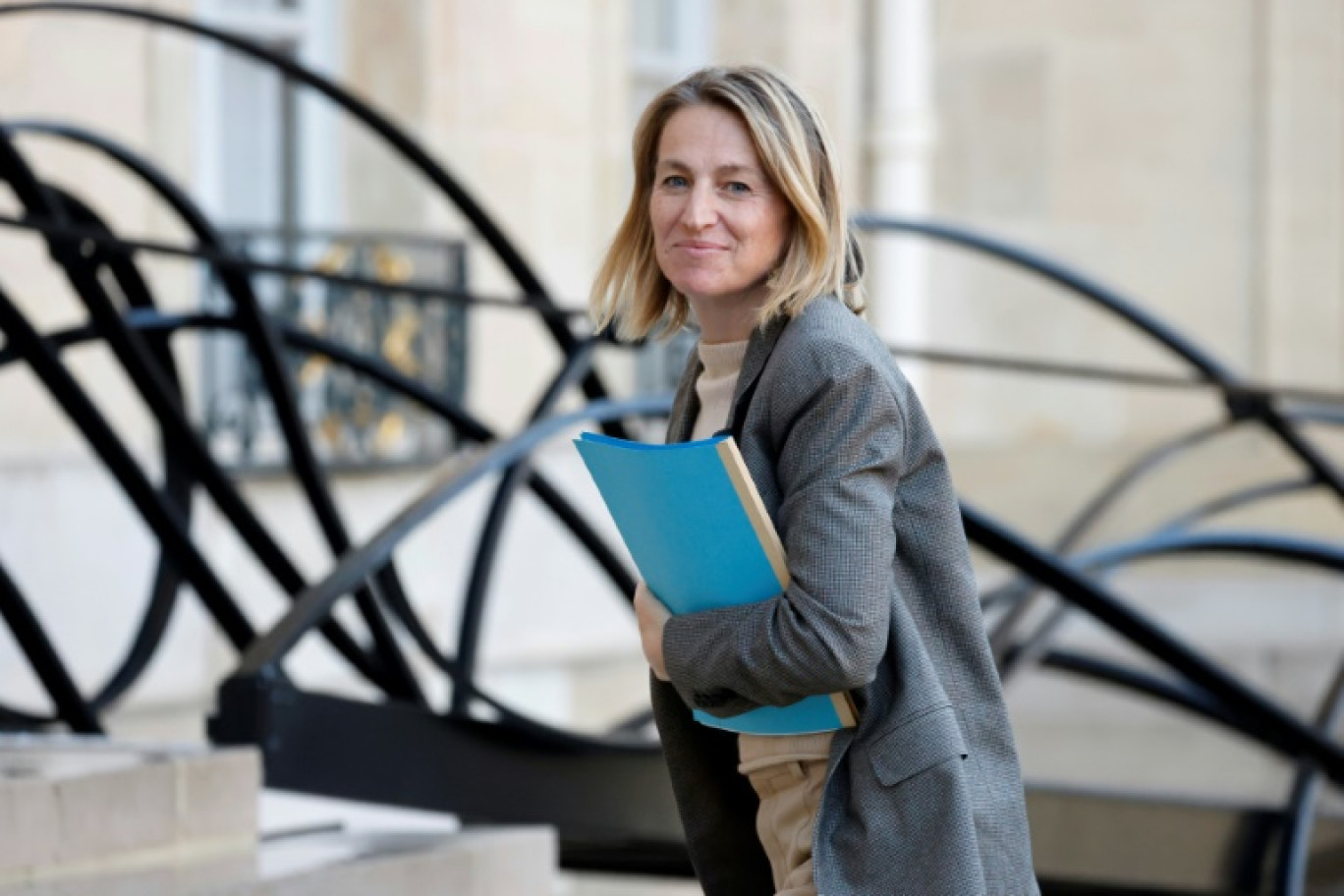 La ministre du Travail Astrid Panosyan-Bouvet, à l'Elysée le 10 octobre 2024 © Ludovic MARIN