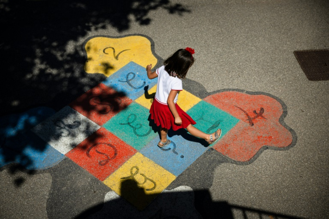 Une cour d'école à Marseille, le 2 septembre 2024 © CLEMENT MAHOUDEAU