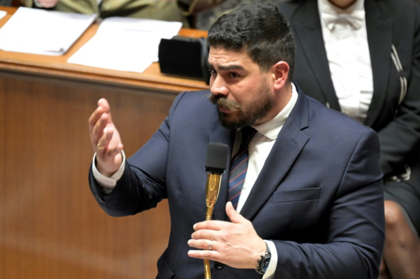 Le ministre de la Fonction publique Guillaume Kasbarian lors d'une séance de questions au gouvernement à l'Assemblée nationale, le 29 octobre 2024 © Bertrand GUAY