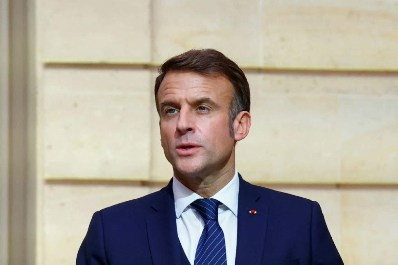 Le président français Emmanuel Macron, le 12 novembre 2024 © Manon Cruz