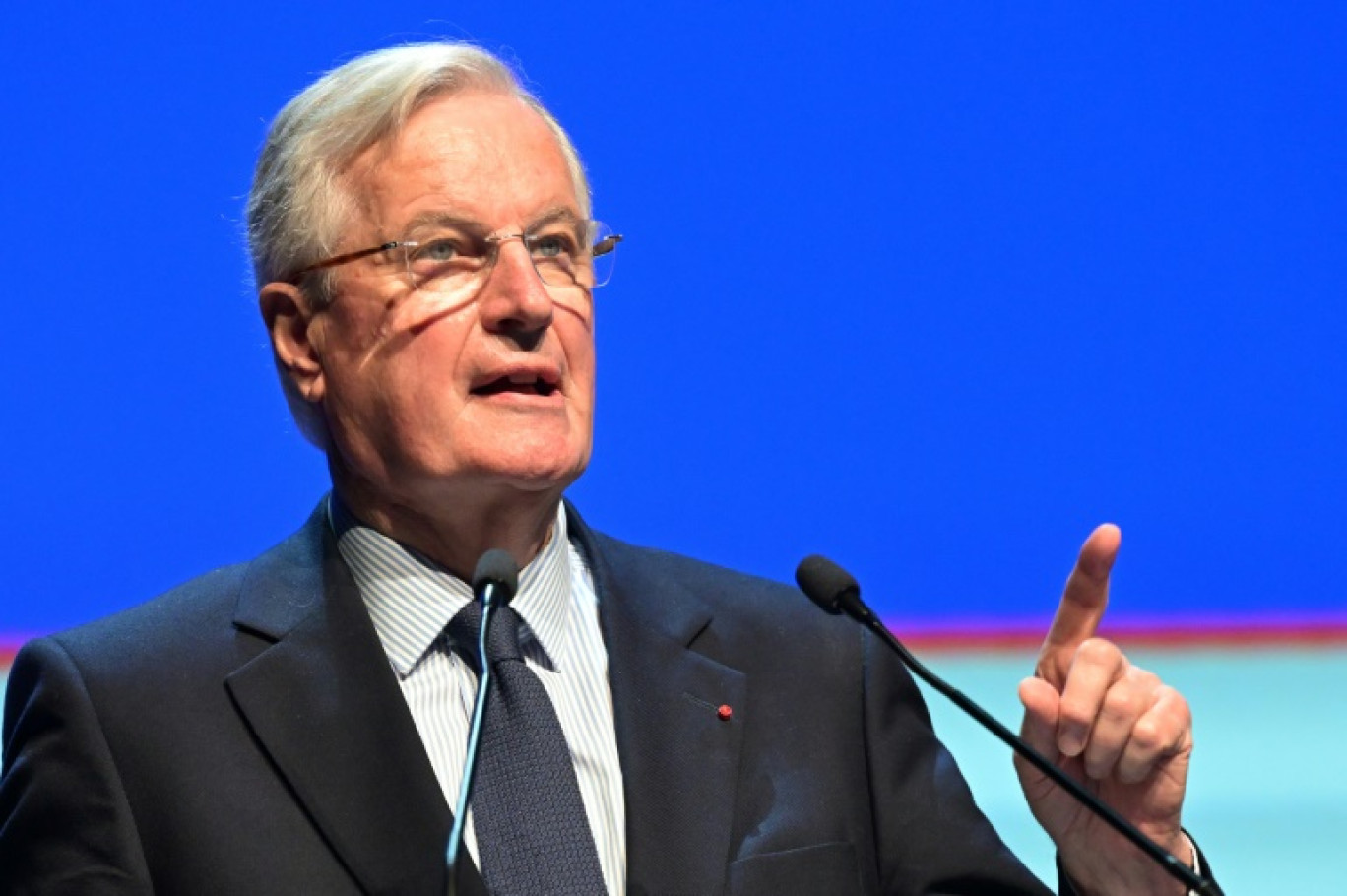 Le Premier ministre Michel Barnier lors des Assises des départements de France à Angers, le 15 novembre 2024 © Damien MEYER