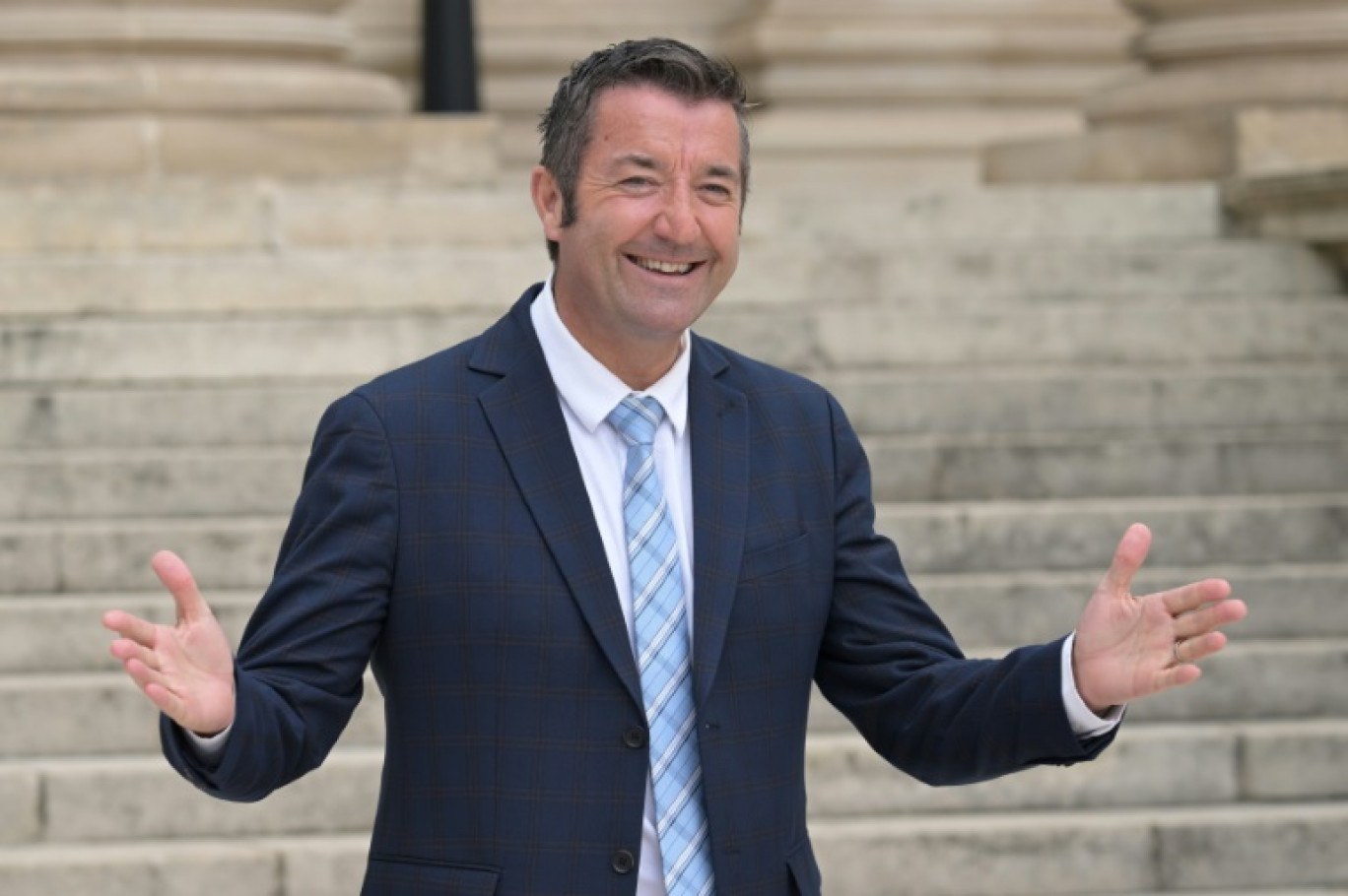 Le député Renaissance Karl Olive, ancien maire LR de Poissy, à l'Assemblée nationale, à Paris, le 9 juillet 2024 © Bertrand GUAY