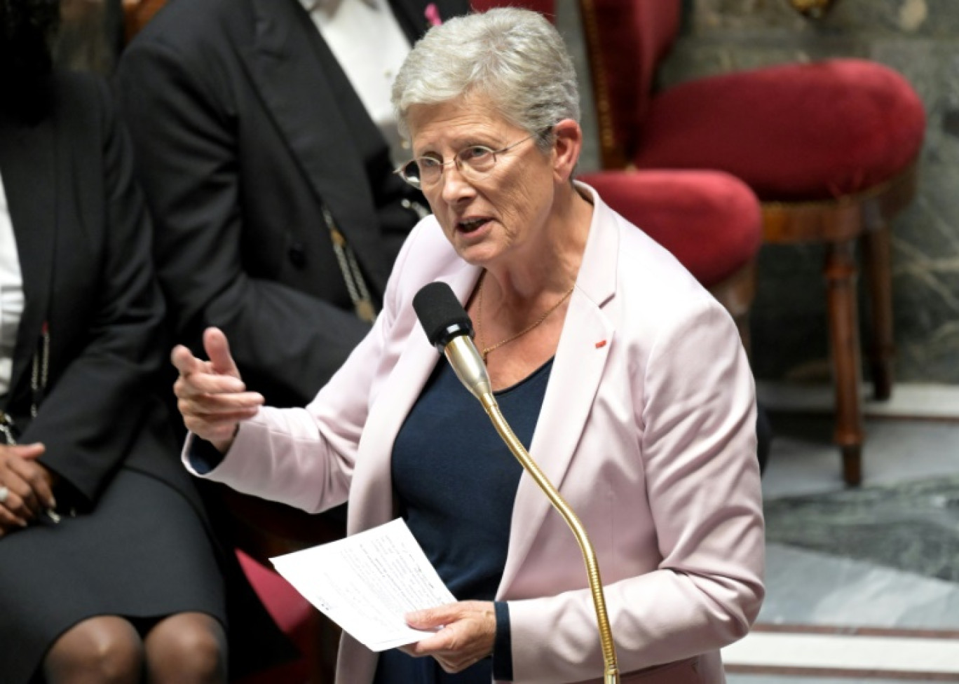 La ministre de la Santé Geneviève Darrieussecq à l'Assemblée nationale, à Paris, le 29 octobre 2024 © Bertrand GUAY