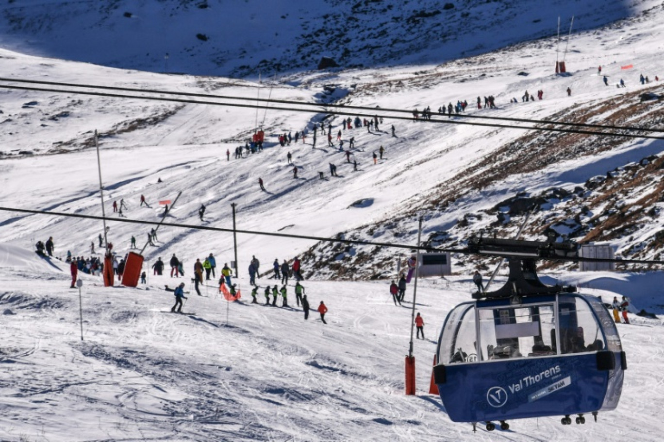 Une télécabine de la station de ski de Val Thorens, en Savoie, le 20 novembre 2021 © PHILIPPE DESMAZES