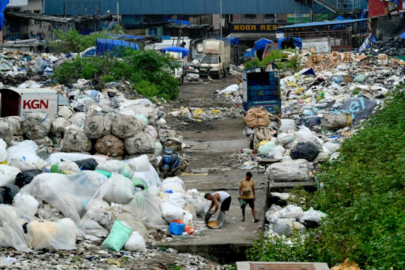 Une décharge de déchets plastique à Bombay, le 13 septembre 2024 © Indranil Mukherjee