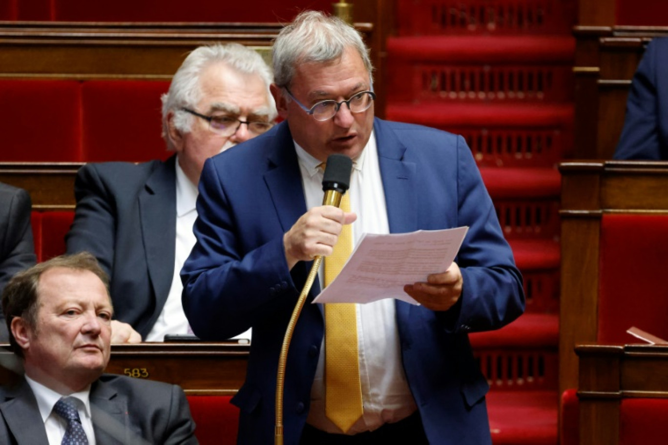 Le député PCF Nicolas Sansu à l'Assemblée nationale, à Paris, le 13 novembre 2024 © Ludovic MARIN