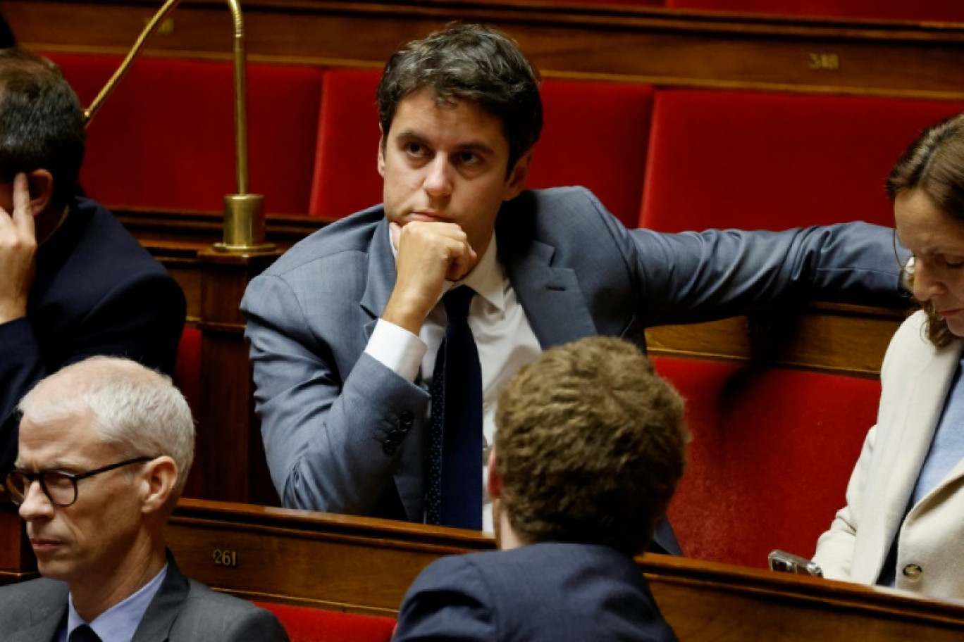 Le chef de file des députés Ensemble pour la République Gabriel Attal à l'Assemblée nationale, à Paris, le 22 octobre 2024 © Ludovic MARIN