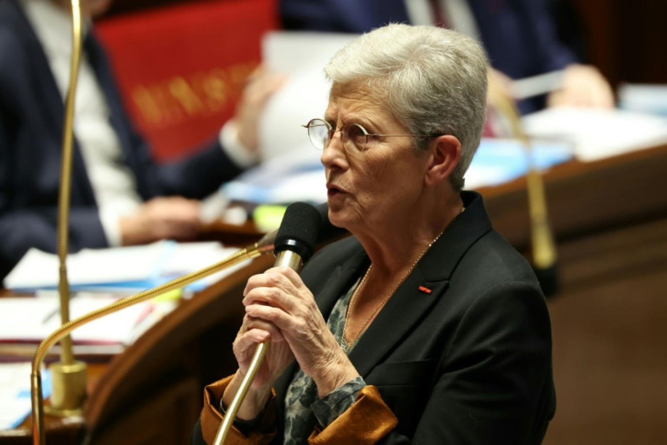 La ministre de la Santé Geneviève Darrieussecq à l'Assemblée nationale, à Paris, le 19 novembre 2024 © Alain JOCARD