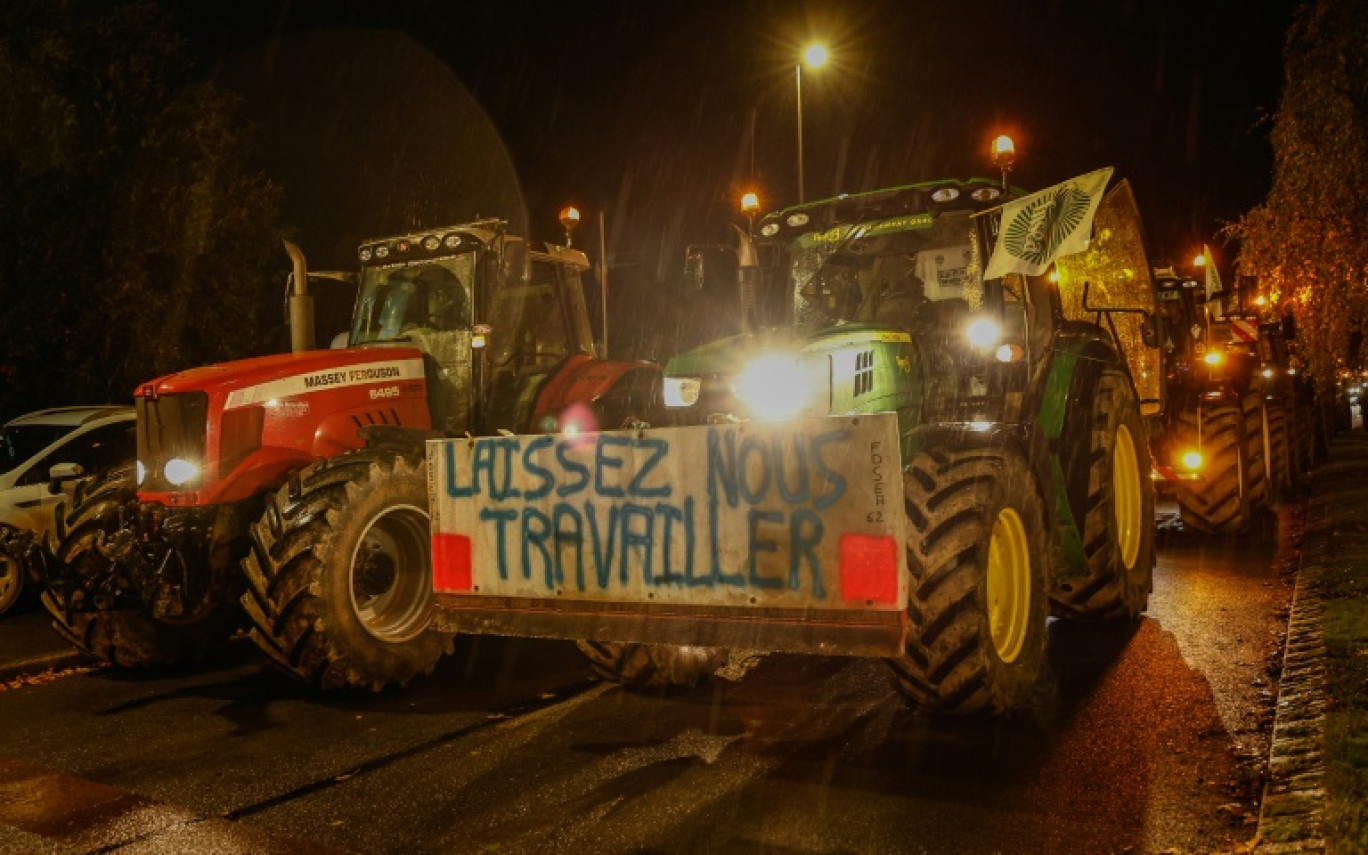 Manifestation nationale d'agriculteurs contre l'accord UE-Mercosur à Arras, le 18 novembre 2024 © Denis CHARLET