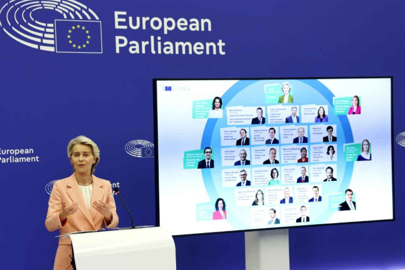 La présidente de la Commission européenne Ursula von der Leyen au Parlement européen à Strasbourg, le 17 septembre 2024 © FREDERICK FLORIN