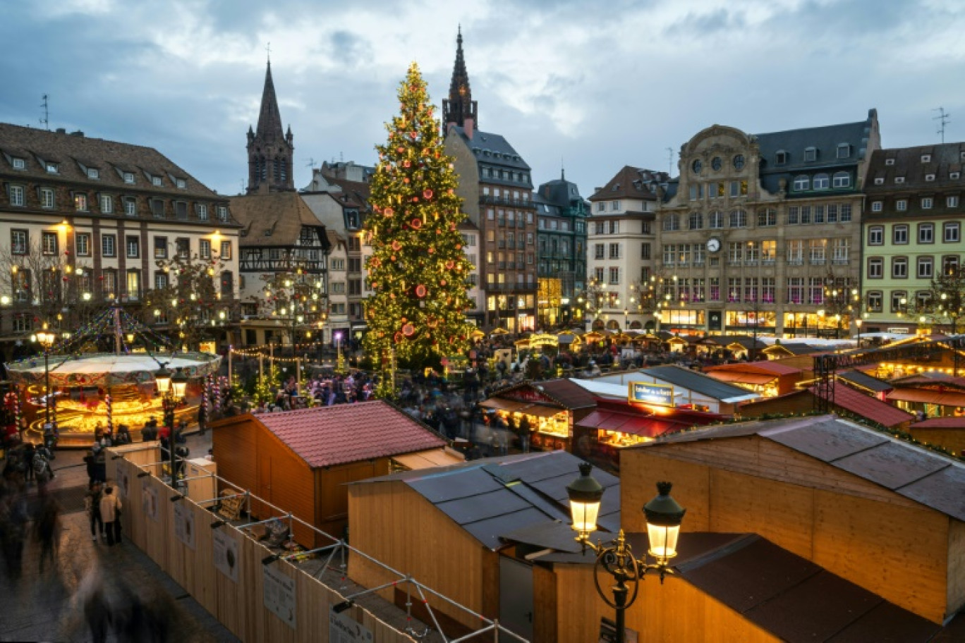 Le marché de Noël à Strasbourg, le 24 novembre 2023 dans le Bas-Rhin © PATRICK HERTZOG