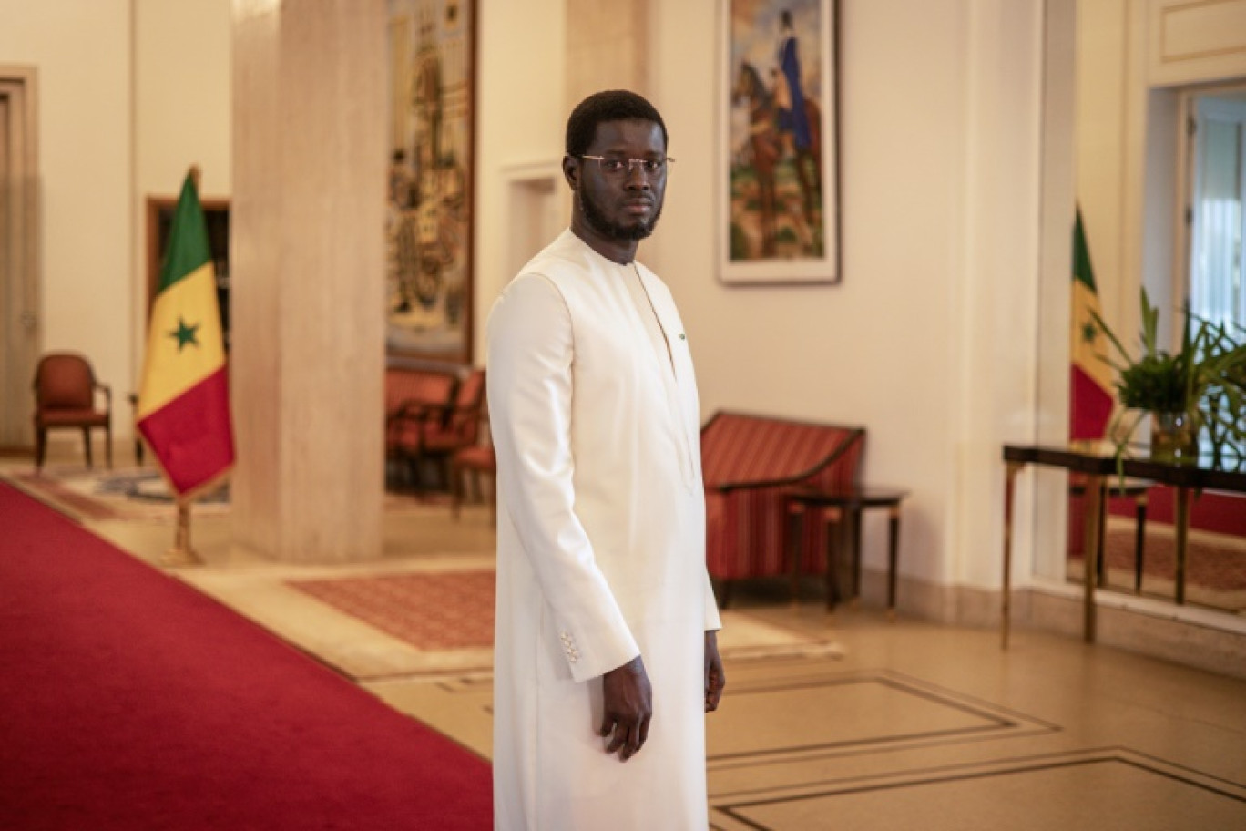 Le président sénégalais Bassirou Diomaye Faye au palais présidentiel à Dakar le 28 novembre 2024 © JOHN WESSELS