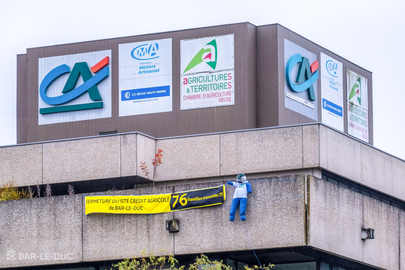 © Ville de Bar-le-Duc 76 emplois vont être transférés de Bar-le-Duc vers Nancy-Laxou par le crédit Agricole de Lorraine.