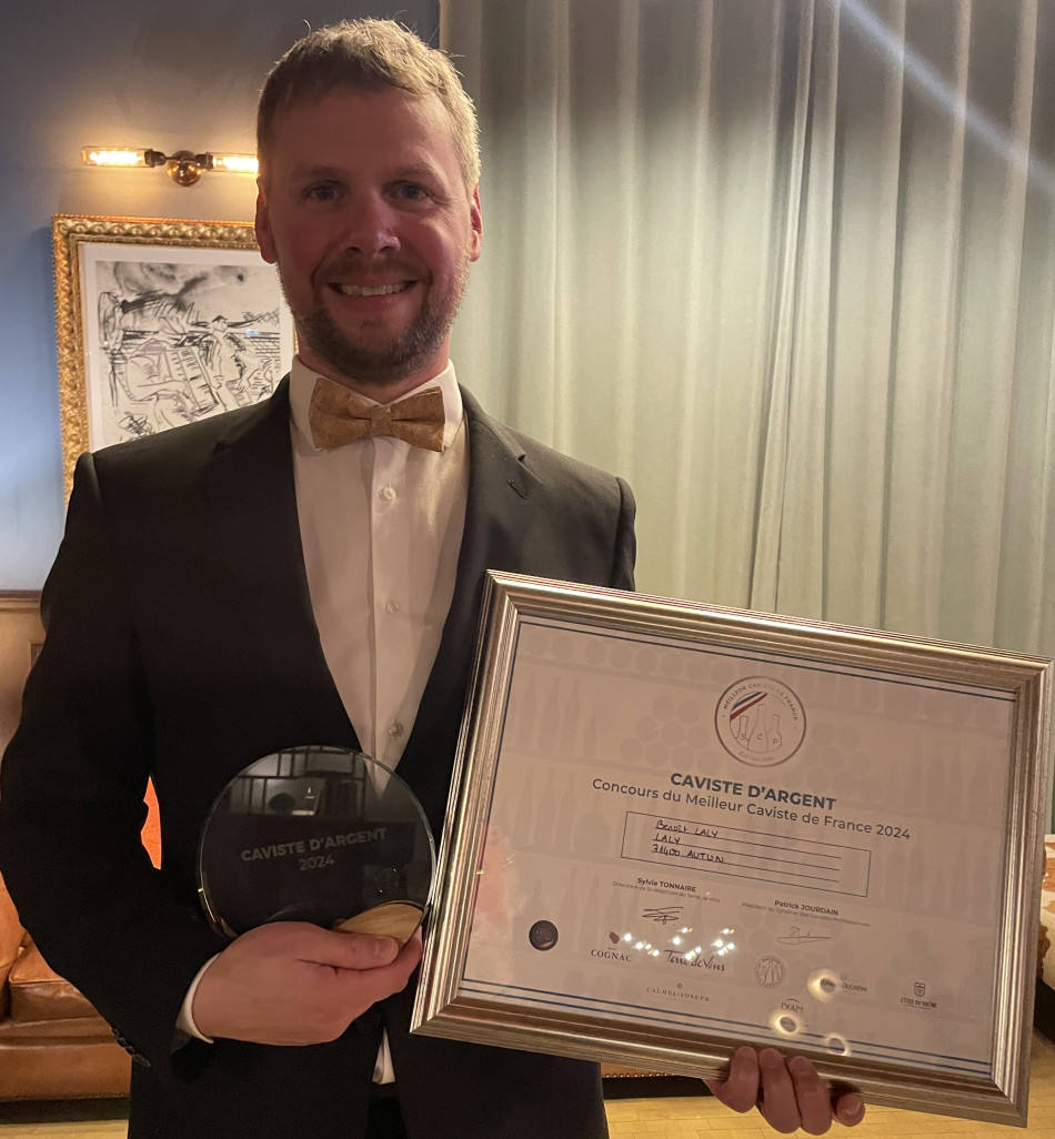 Benoît Laly, caviste à Autun, a décroché la médaille d’argent du concours du meilleur caviste de France. (@ Benoît Laly)