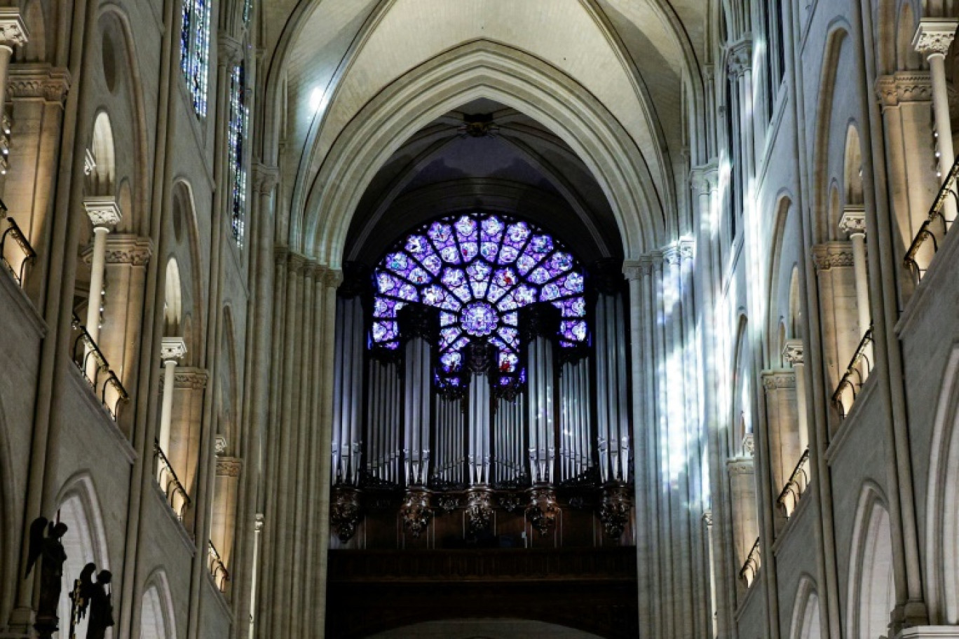 Le grand orgue de la cathédrale Notre-Dame de Paris, le 29 novembre 2024 à Paris © STEPHANE DE SAKUTIN