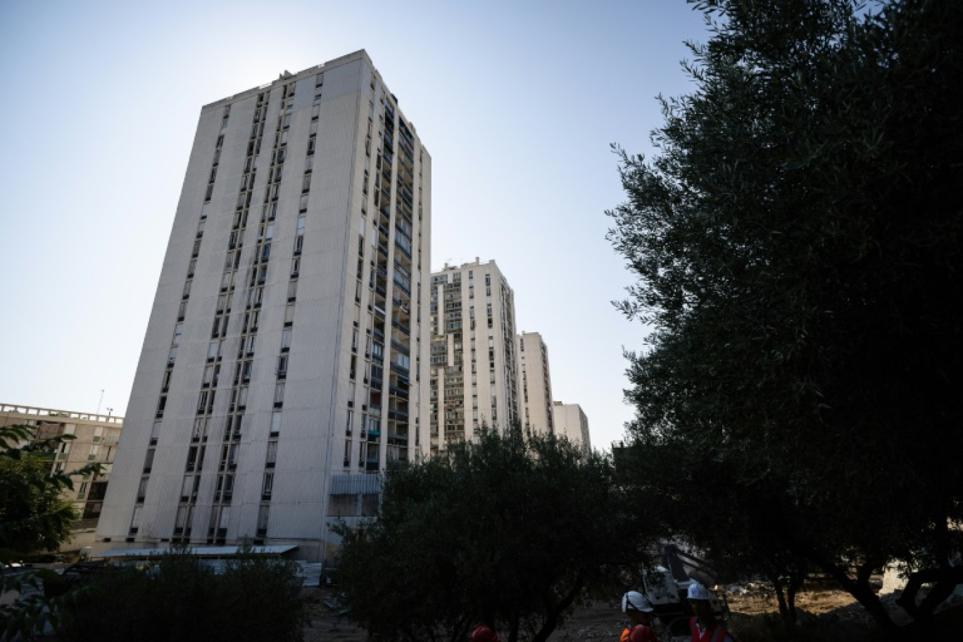 Des immeubles d'habitation du quartier Pissevin à Nîmes, le 6 août 2024 © CLEMENT MAHOUDEAU