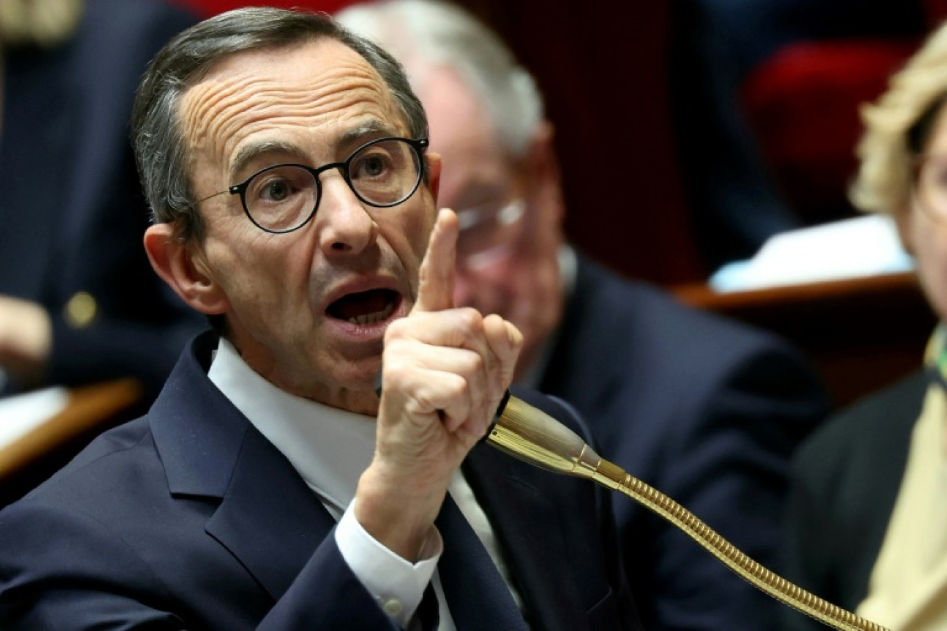 Le ministre de l'Intérieur Bruno Retailleau à l'Assemblée nationale le 15 octobre 2024 à Paris © ALAIN JOCARD