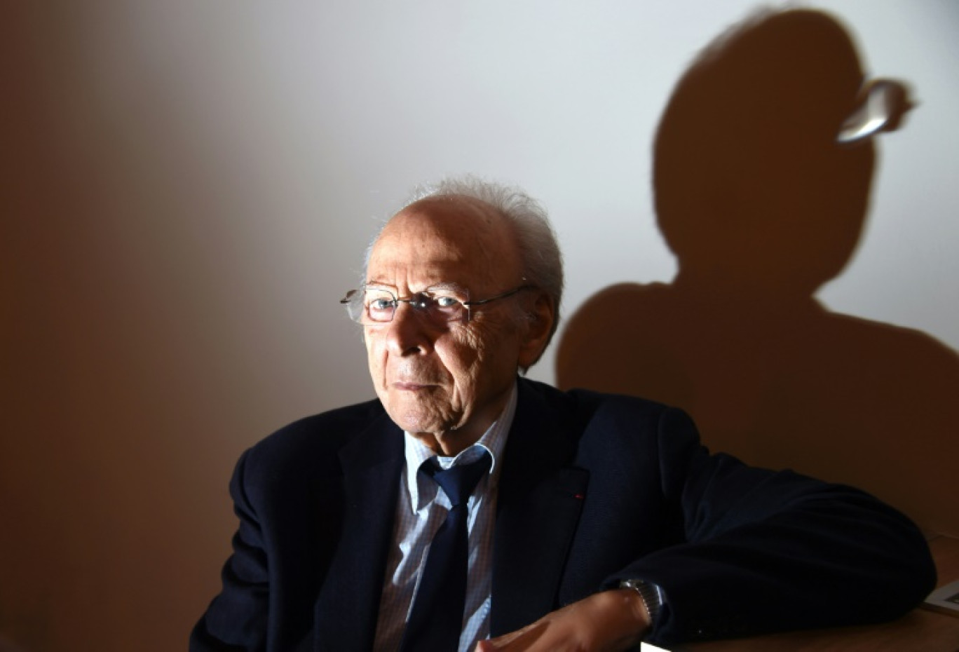 Henri Borlant, survivant du camp de concentration nazi d'Auschwitz-Birkenau, à Paris le 15 janvier 2015 © DOMINIQUE FAGET